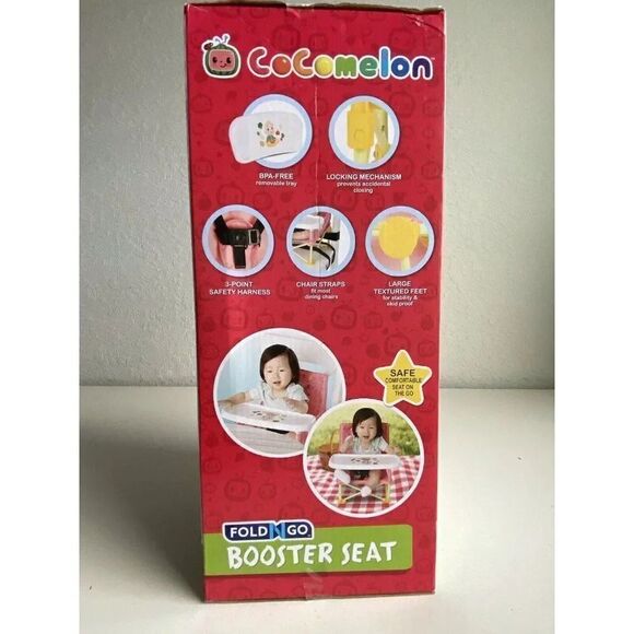 Cocomelon Fold N Go Booster Seat with Tray Feeding Chair for Babies BPA Free NEW - Picture 4 of 14